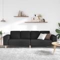 vidaXL Pohovka do obývačky Čierna 250 x 77 x 76 cm Polyester