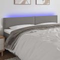 vidaXL Čelo postele s LED tmavosivé 160x5x78/88 cm látka