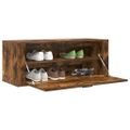 vidaXL Nástenný botník dymový dub 100x35x38 cm spracované drevo