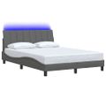 vidaXL Rám postele bez matraca Hanko tmavosivý 140x190 cm látka