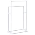 vidaXL Voľne stojaci stojan na uteráky biely 48x24x78,5 cm železo
