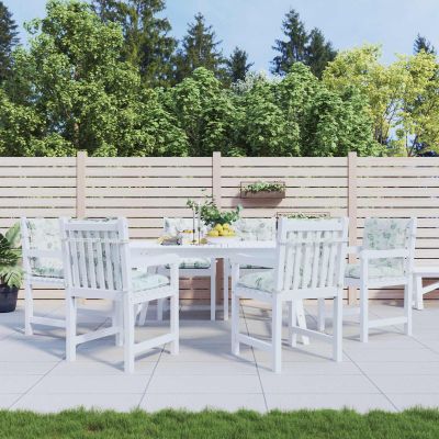 vidaXL Vankúš na vonkajšie použitie 6 pcs Biela 100 x 50 x 7 cm Látka