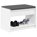 vidaXL Predsieňová lavica Biely 63 x 38 x 45 cm