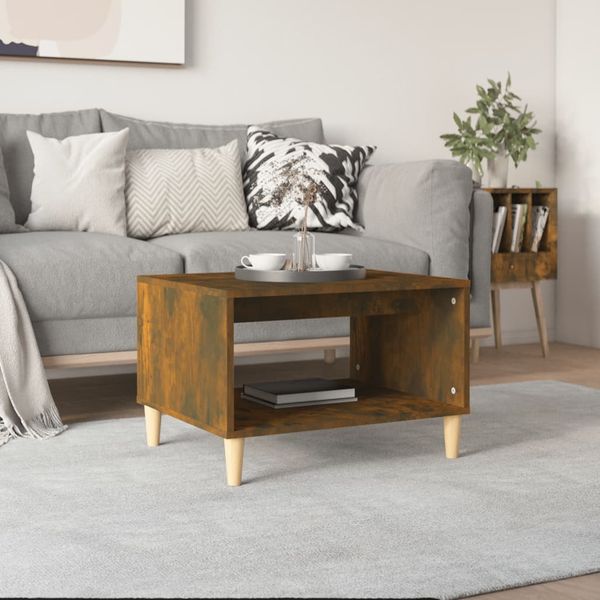 vidaXL Konferenčný stolík dymový dub 60x50x40 cm spracované drevo