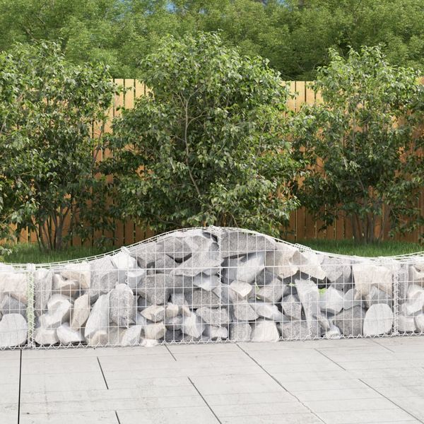 vidaXL Oblúkový gabionový kôš 40 ks 200x30x40/60 cm pozinkované železo