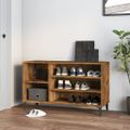 vidaXL Botník dymový dub 102x36x60 cm spracované drevo