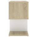 vidaXL Nočné stolíky 2 ks, biela+sonoma 50x30x51,5cm, kompozitné drevo