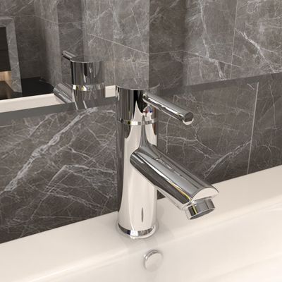 vidaXL Kúpelňová vodovodná batéria chrómovaná 130x176 mm