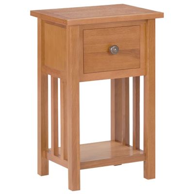 vidaXL Stolík na časopisy so zásuvkou 35x27x55 cm dubový masív