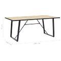 vidaXL 9-dielna jedálenská súprava hnedá umelá koža