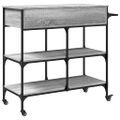 vidaXL Kuchynský vozík sivý sonoma 105x42x95 cm kompozitné drevo