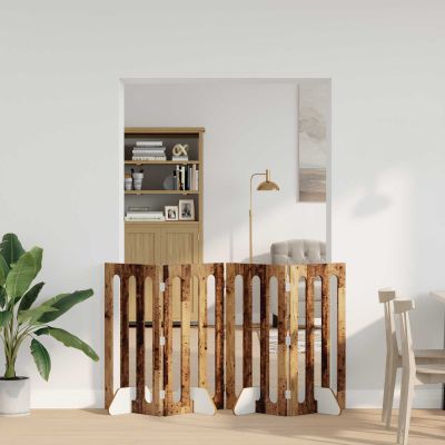 vidaXL Sklápacia bezpečnostná zábrana pre domáce zvieratá 4 pcs