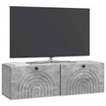vidaXL Nástenná TV skrinka Nástenný Betónovo sivá 98 x 31 x 30 cm