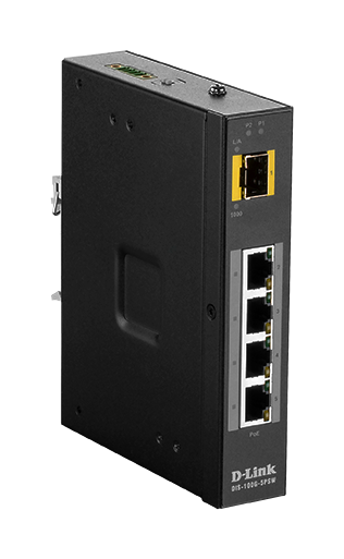 D-Link DIS-100G-5PSW Industrial Gigabit Unmanaged PoE Switch with SFP slot