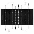 vidaXL Stolný futbal Čierny Dub 146,5 x 74 x 85 cm Kompozitné drevo