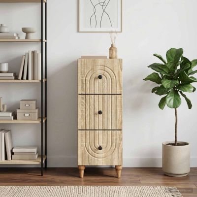 vidaXL Zásuvkový kabinet 33 x 34,5 x 90 cm Kompozitné drevo Dub sonoma