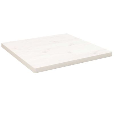 vidaXL Stolová doska biela 40x40x2,5 cm masívna borovica štvorcová