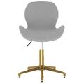 335040 vidaXL Swivel Dining Chair Light Grey Velvet
