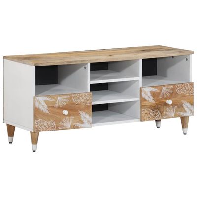 VidaXL TV skrinka 100x33,5x46 cm Masívne drevo Mango