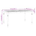 vidaXL Batavia stôl 150x90x75 cm tíkové masívne drevo