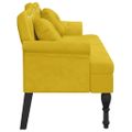 vidaXL Lavica s vankúšmi žltá 120,5x65x75 cm zamat