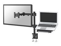 Montážna sada - plný pohyb - pre LCD displej / notebook - čierna - veľkosť obrazovky: 10"-27" - upevnenie svorkou, upevniteľné na stôl