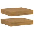 vidaXL Stenná polica Nástenná montáž 2 ks Béžová 23 x 23,5 x 3,8 cm