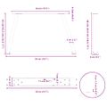 vidaXL Nohy konferenčného stolíka v tvare V, 2 ks, čierne, 50 x (42-43,3) cm, oceľové