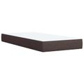 vidaXL Posteľ boxspring s matracom Tmavohnedá 90 x 200 cm Látka
