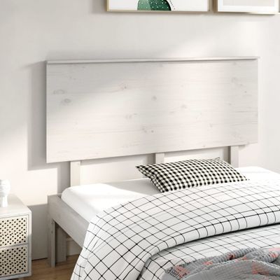 vidaXL Čelo postele biele 144x6x82,5 cm masívna borovica