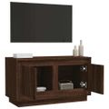 vidaXL TV skrinka hnedý dub 80x35x45 cm spracované drevo