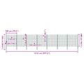 vidaXL Plotový panel so stĺpikmi, železný 1212x200 cm, zelený