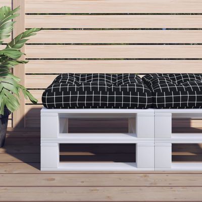 vidaXL Poduška na paletovú pohovku čierna kocková 58x58x10 cm látka