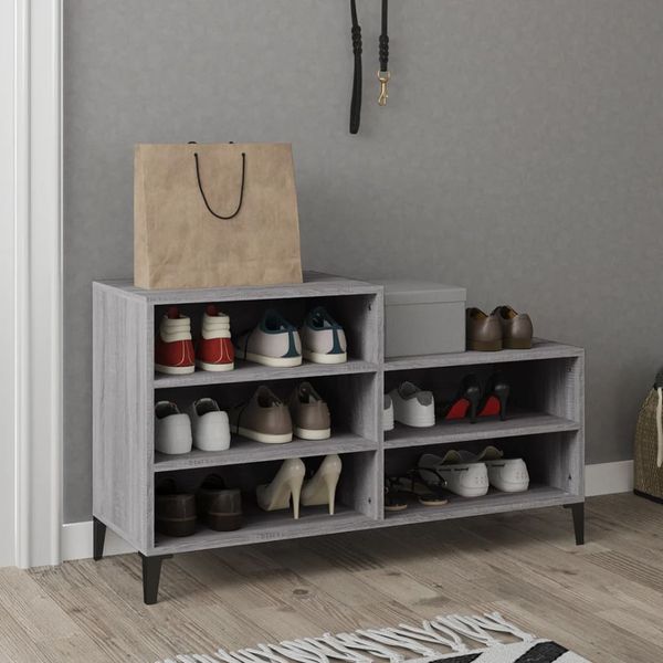 vidaXL Botník sivý dub sonoma 102x36x60 cm spracované drevo