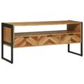 vidaXL TV skrinka Hnedá 100 x 35 x 50 cm Pevné akáciové drevo