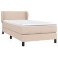 vidaXL Boxspring posteľ s matracom kapučínová 90x200 cm umelá koža