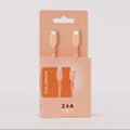 COLORUM kábel USB-C - Lightning 1,8m 2,4A CK12-CL-14 x Peach Fuzz
