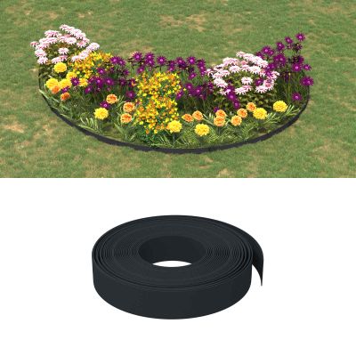 vidaXL Záhradné vidlice 25 m 10 cm PE Čierna
