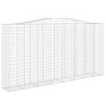 vidaXL Oblúkový gabionový kôš 6 ks 400x50x200/220cm pozinkované železo