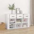 vidaXL Komoda lesklá biela 100x30x59,5 cm spracované drevo
