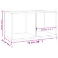 vidaXL Úložný box na vinyly, dub sonoma 71x34x36 cm, kompozitné drevo