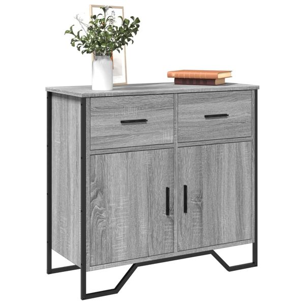 vidaXL Komoda sivá sonoma 79,5x35,5x74,5 cm kompozitné drevo