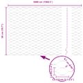 vidaXL Hexagonálny plot s stĺpom 50 x 0,5 m PVC potiahnutá oceľ Sivá