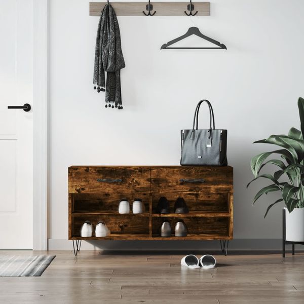 vidaXL Lavička na topánky, tmavý dub 102x35x55 cm, kompozitné drevo