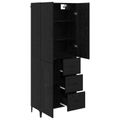 vidaXL Highboard Čierny dub 69,5 x 34 x 180 cm Kompozitné drevo