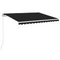 vidaXL Ručne zaťahovacia markíza s LED antracitová 350x250 cm