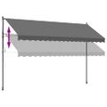 vidaXL Zaťahovacia markíza antracitová 400x150 cm látka a oceľ