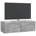 vidaXL Nástenná TV skrinka Nástenný Betónovo sivá 98 x 41 x 30 cm
