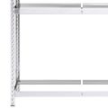 vidaXL 3-posch. stojany na pneumatiky 3ks strieborné 110x40x200cm oceľ