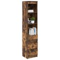 vidaXL Highboard Dub dymový 37,5x35x180 cm Upravené drevo